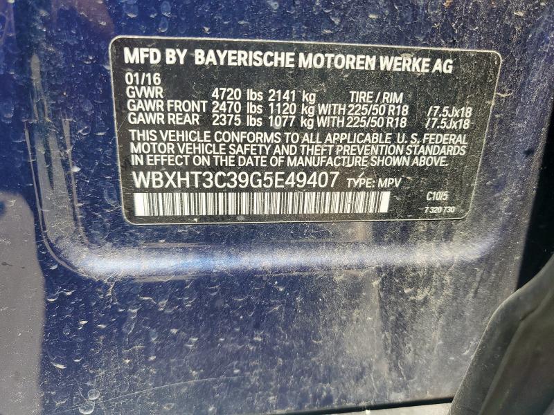 WBXHT3C39G5E49407 - 2016 BMW X1 XDRIVE28I RED photo 14