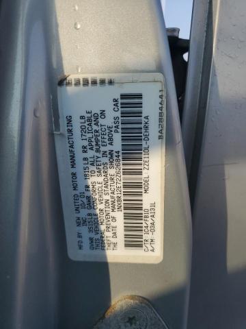 1NXBR12E72Z626844 - 2002 TOYOTA COROLLA CE 银色 照片 12