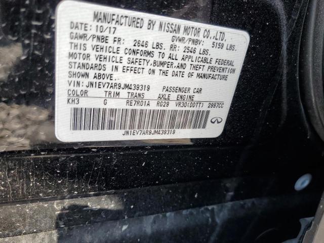 JN1EV7AR9JM439319 - 2018 INFINITI Q50 LUXE Schwarz Foto 12