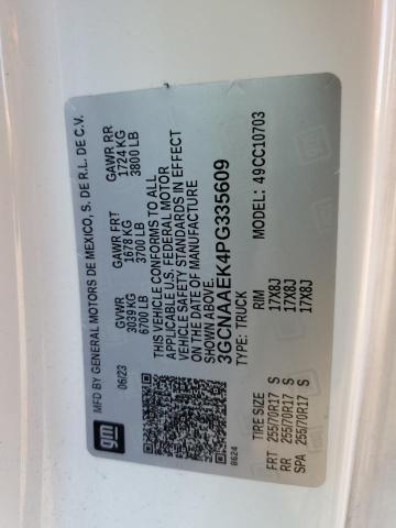 3GCNAAEK4PG335609 - 2023 CHEVROLET SILVERADO C1500 白色 照片 13