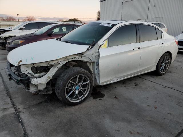 1HGCR3F86EA034822 - 2014 HONDA ACCORD EXL WHITE photo 1