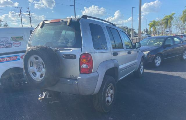 1J4GL48K72W243074 - 2002 JEEP LIBERTY SPORT GRAY photo 4