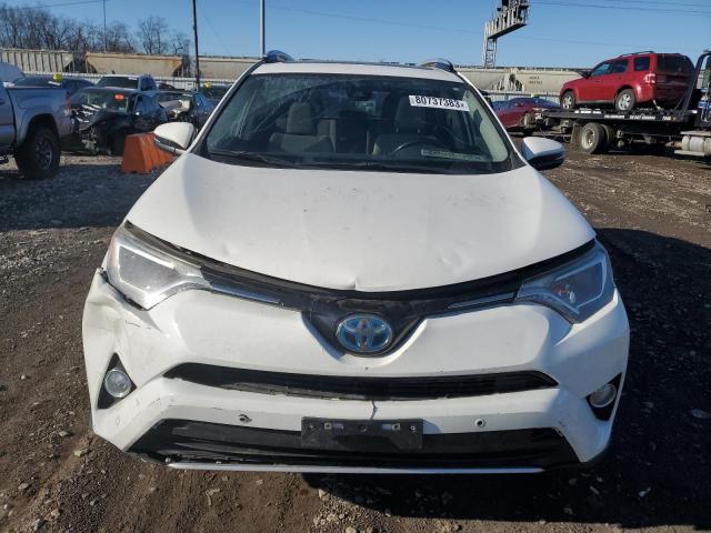 JTMRJREV6GD017398 - 2016 TOYOTA RAV4 HV XLE WHITE photo 5