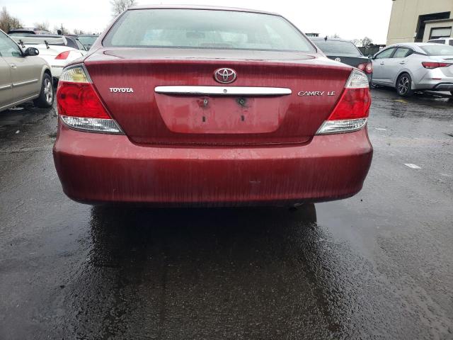 4T1BE30K75U038785 - 2005 TOYOTA CAMRY LE RED photo 6