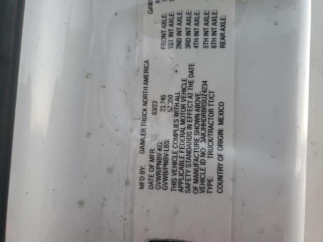 3AKJHHDR8RSUZ4234 - 2024 FREIGHTLINER CASCADIA 1 WHITE photo 10