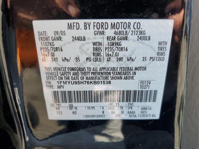 1FMYU95H76KB01538 - 2006 FORD ESCAPE HEV Qara foto 13