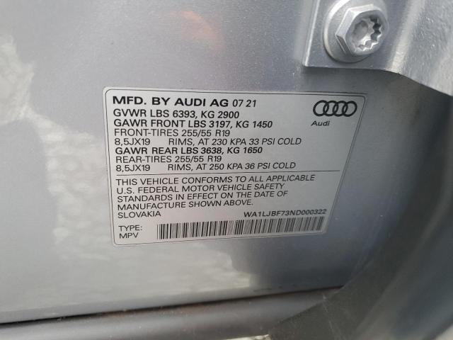 WA1LJBF73ND000322 - 2022 AUDI Q7 PREMIUM PLUS Gümüş foto 14