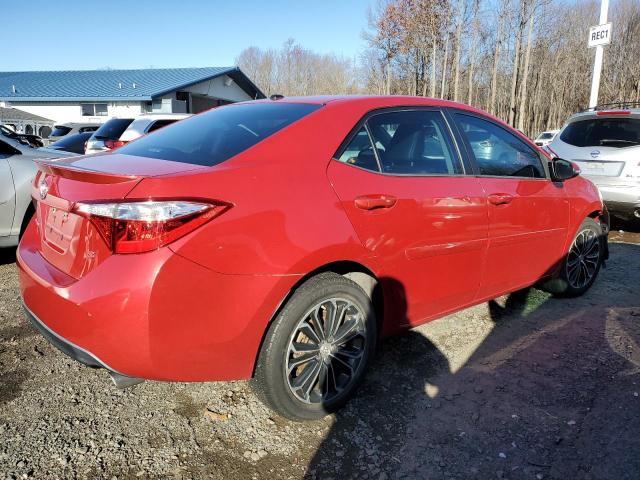 2T1BURHE1EC201890 - 2014 TOYOTA COROLLA L RED photo 3