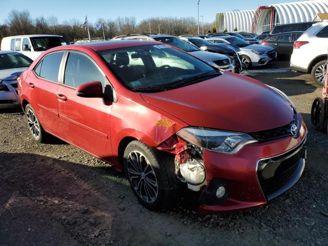 2T1BURHE1EC201890 - 2014 TOYOTA COROLLA L RED photo 4