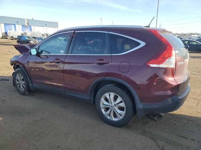 5J6RM4H78EL081205 - 2014 HONDA CR-V EXL BURGUNDY photo 2