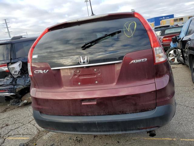 5J6RM4H78EL081205 - 2014 HONDA CR-V EXL BURGUNDY photo 6