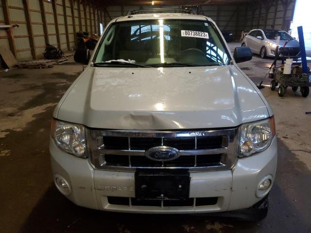 1FMCU93G59KC32766 - 2009 FORD ESCAPE XLT WHITE photo 5