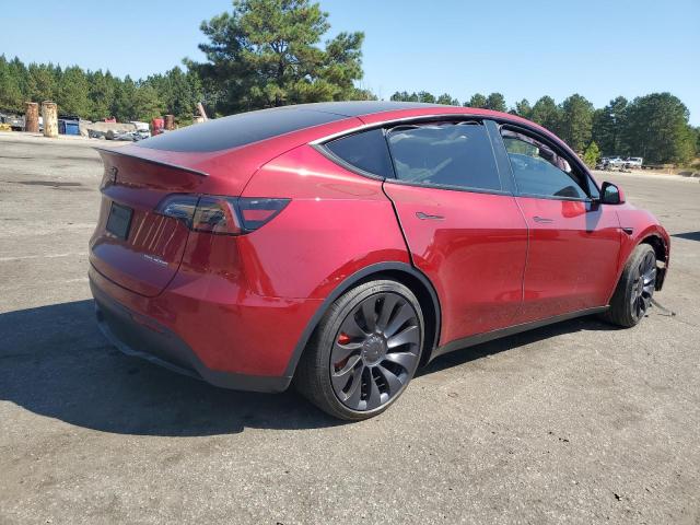 7SAYGDEF2SA377016 - 2025 TESLA MODEL Y RED photo 3