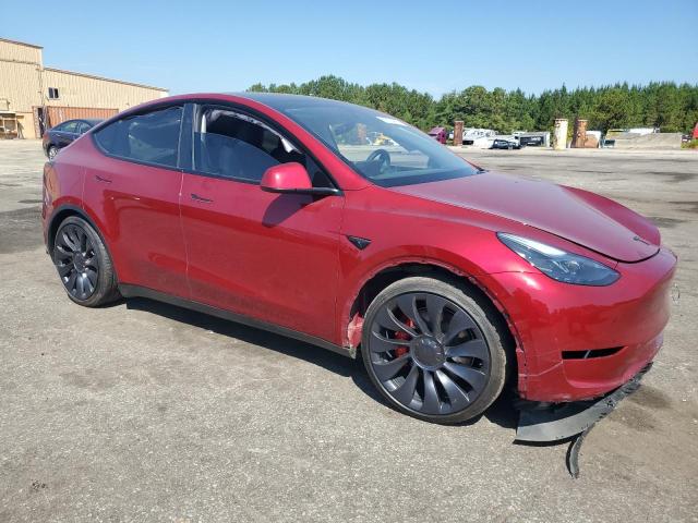 7SAYGDEF2SA377016 - 2025 TESLA MODEL Y RED photo 4