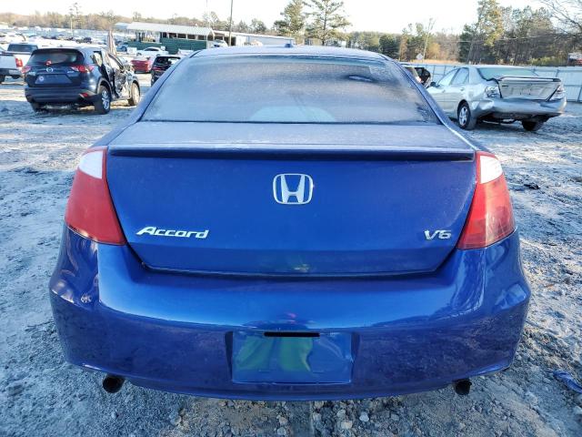 1HGCS22808A011156 - 2008 HONDA ACCORD EXL BLUE photo 6