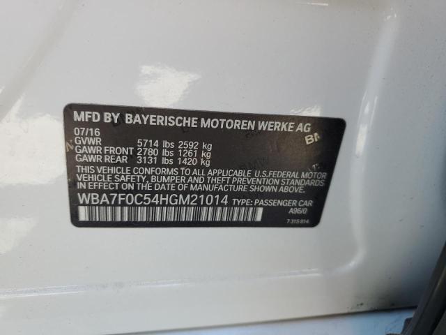 WBA7F0C54HGM21014 - 2017 BMW 750 I Белый фото 12