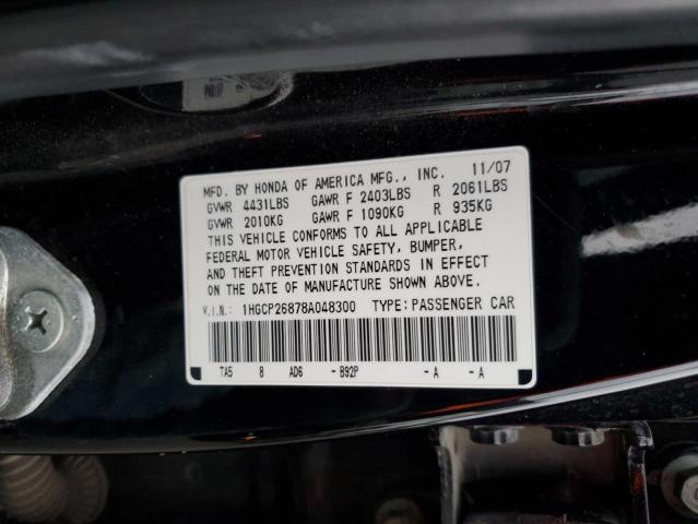 1HGCP26878A048300 - 2008 HONDA ACCORD EXL BLACK photo 13