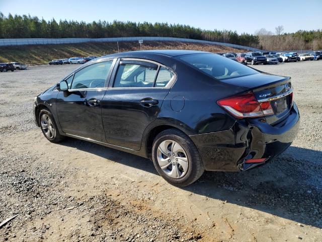 2HGFB2F51DH579361 - 2013 HONDA CIVIC LX BLACK photo 2