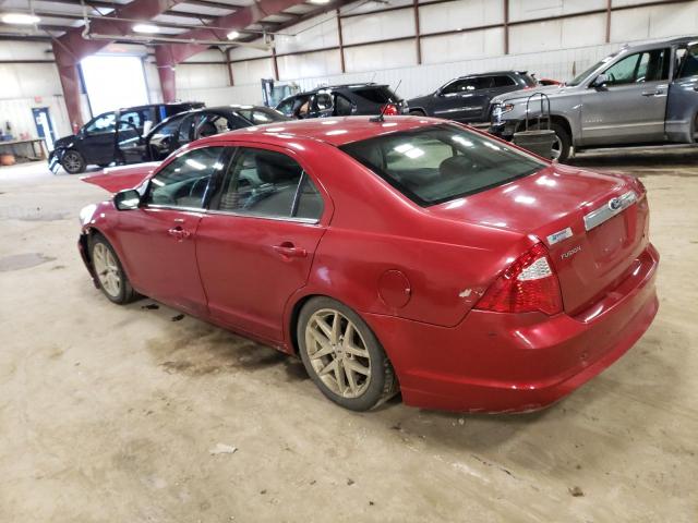 3FAHP0JA1AR314656 - 2010 FORD FUSION SEL RED photo 2