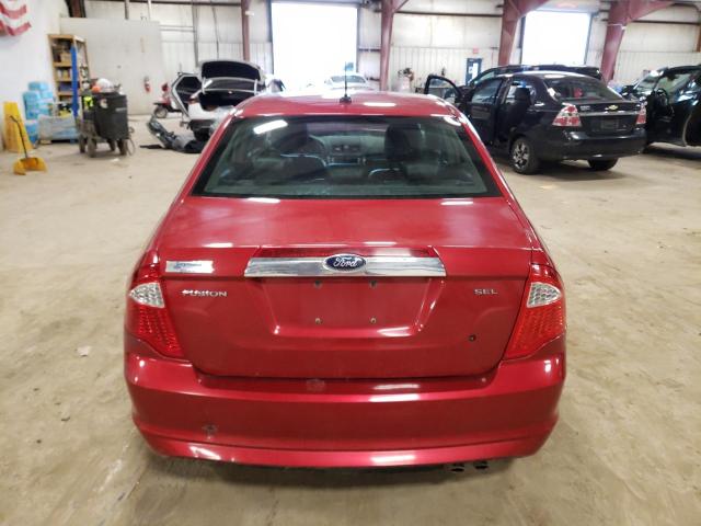 3FAHP0JA1AR314656 - 2010 FORD FUSION SEL RED photo 6