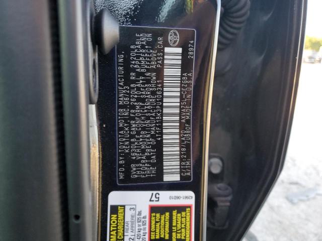 4T1F11BK3PU106341 - 2023 TOYOTA CAMRY XLE Чорний фото 12