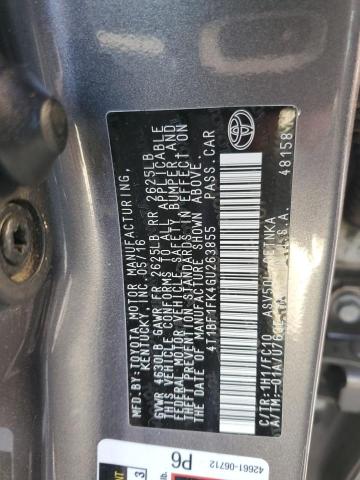 4T1BF1FK4GU263855 - 2016 TOYOTA CAMRY LE GRAY photo 12