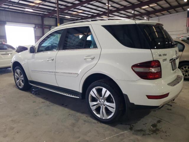 4JGBB8GB4AA597749 - 2010 MERCEDES-BENZ ML 350 4MATIC WHITE photo 2