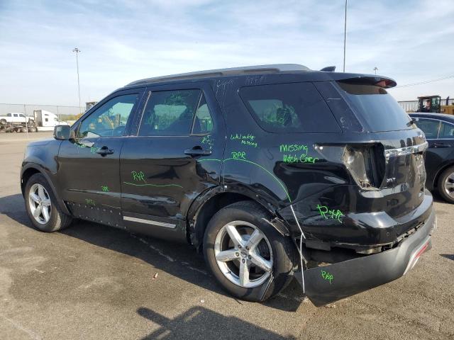 1FM5K7D84HGD51582 - 2017 FORD EXPLORER XLT შავი ფოტო 2