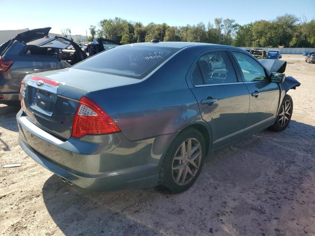 3FAHP0JA0CR389948 - 2012 FORD FUSION SEL BLUE photo 3