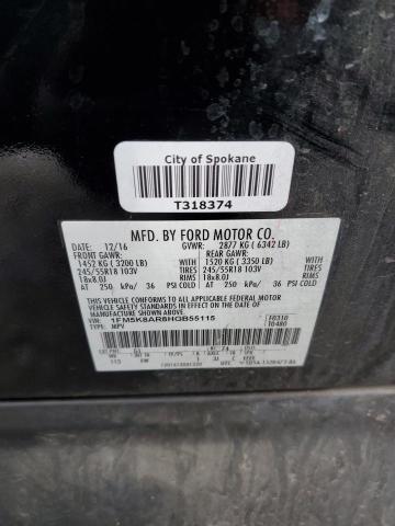 1FM5K8AR8HGB55115 - 2017 FORD EXPLORER POLICE INTERCEPTOR Ağ foto 14