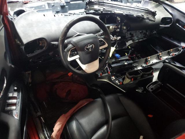 JTDKARFU4H3536531 - 2017 TOYOTA PRIUS RED photo 8