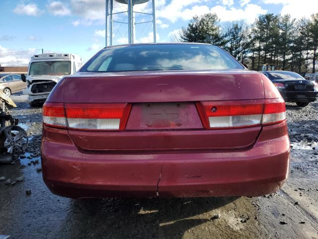 1HGCM56643A090537 - 2003 HONDA ACCORD EX BURGUNDY photo 6