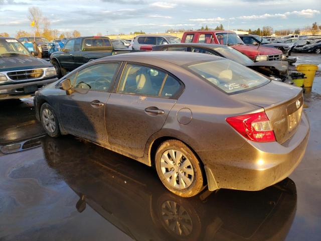 JHMFB2F58CS003223 - 2012 HONDA CIVIC LX GRAY photo 2