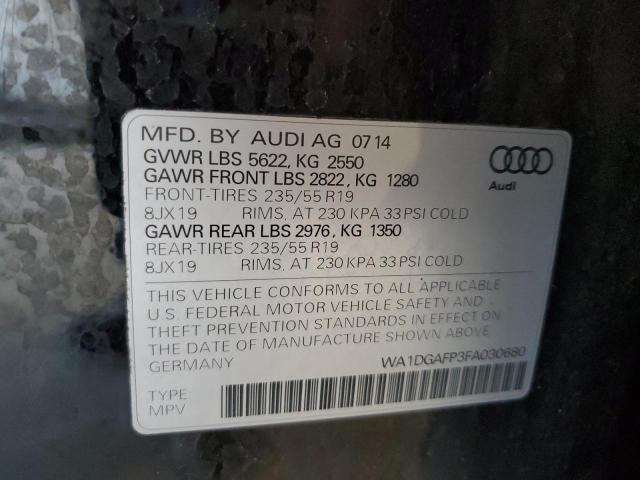 WA1DGAFP3FA030680 - 2015 AUDI Q5 PREMIUM PLUS Қара фото 13