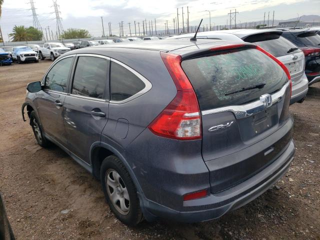 3CZRM3H33FG717616 - 2015 HONDA CR-V LX GRAY photo 2