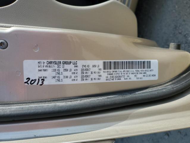 2C4RC1BG4DR647737 - 2013 CHRYSLER TOWN & COU TOURING Krem foto 13