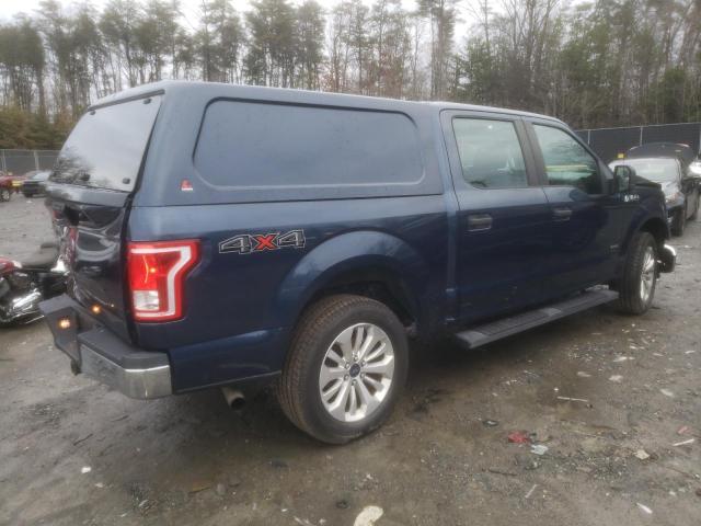 1FTEW1EP4GFC80982 - 2016 FORD F150 SUPERCREW BLUE photo 3
