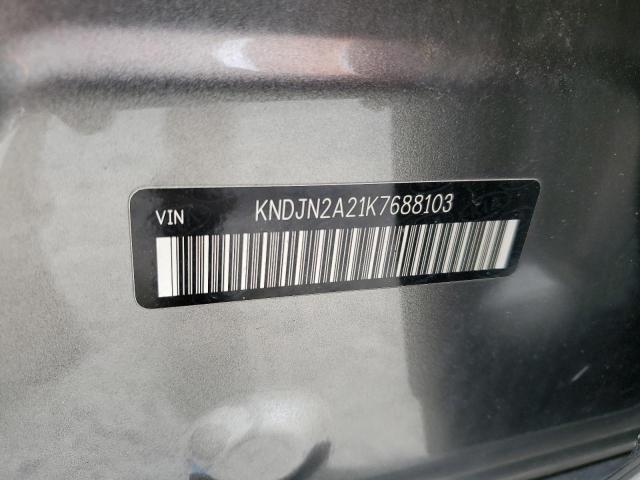 KNDJN2A21K7688103 - 2019 KIA SOUL GRAY photo 12