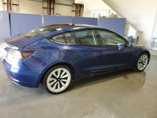 5YJ3E1EA6NF371968 - 2022 TESLA MODEL 3 蓝色 照片 3