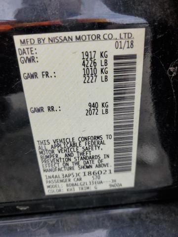 1N4AL3AP5JC186021 - 2018 NISSAN ALTIMA 2.5 黑色 照片 13