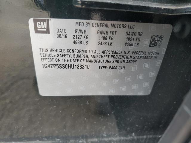 1G4ZP5SS0HU133310 - 2017 BUICK LACROSSE ESSENCE შავი ფოტო 12