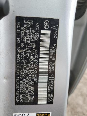 JTDKB20U363132971 - 2006 TOYOTA PRIUS SILVER photo 12