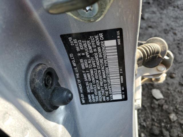 SHHFK7G46KU215004 - 2019 HONDA CIVIC SPORT 银色 照片 13