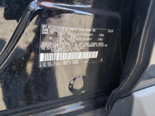 2T3ZFREV4JW456045 - 2018 TOYOTA RAV4 LE Қара фото 12