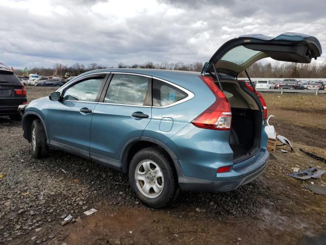 5J6RM4H35FL080527 - 2015 HONDA CR-V LX TEAL photo 2