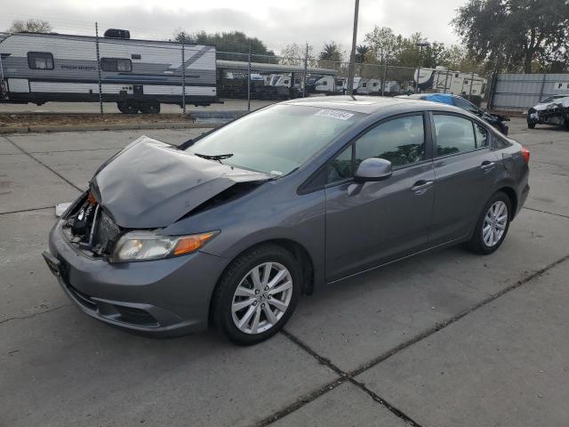 2HGFB2F94CH590873 - 2012 HONDA CIVIC EXL ნაცრისფერი ფოტო 1