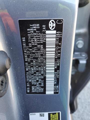 5YFS4MCE8NP107497 - 2022 TOYOTA COROLLA SE GRAY photo 12