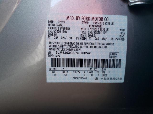 5LM5J6XC3PGL03242 - 2023 LINCOLN AVIATOR ვერცხლისფერი ფოტო 13