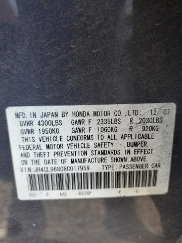 JH4CL96808C017959 - 2008 ACURA TSX BLUE photo 13