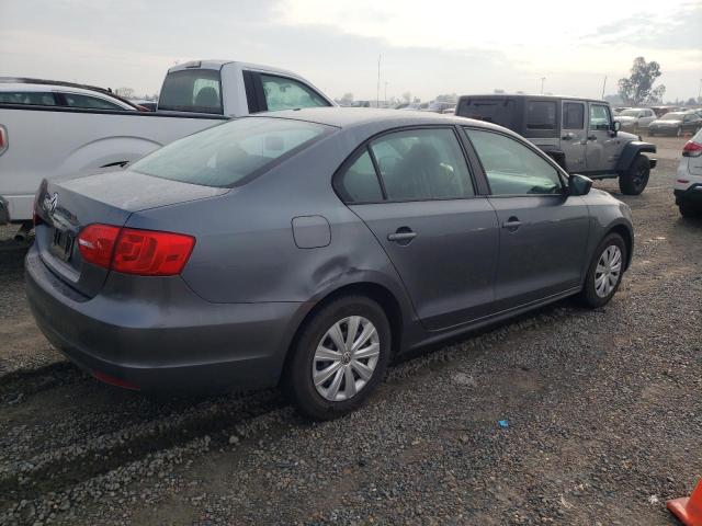 3VW2K7AJ3EM333832 - 2014 VOLKSWAGEN JETTA BASE GRAY photo 3